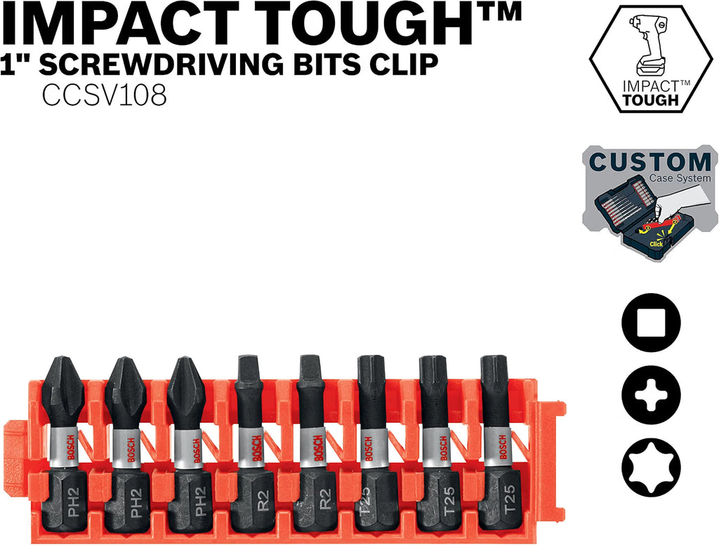 P2/R2/T25 CUSTOM CASE SYSTEM INSERT BIT CLIPS 8 - PACK