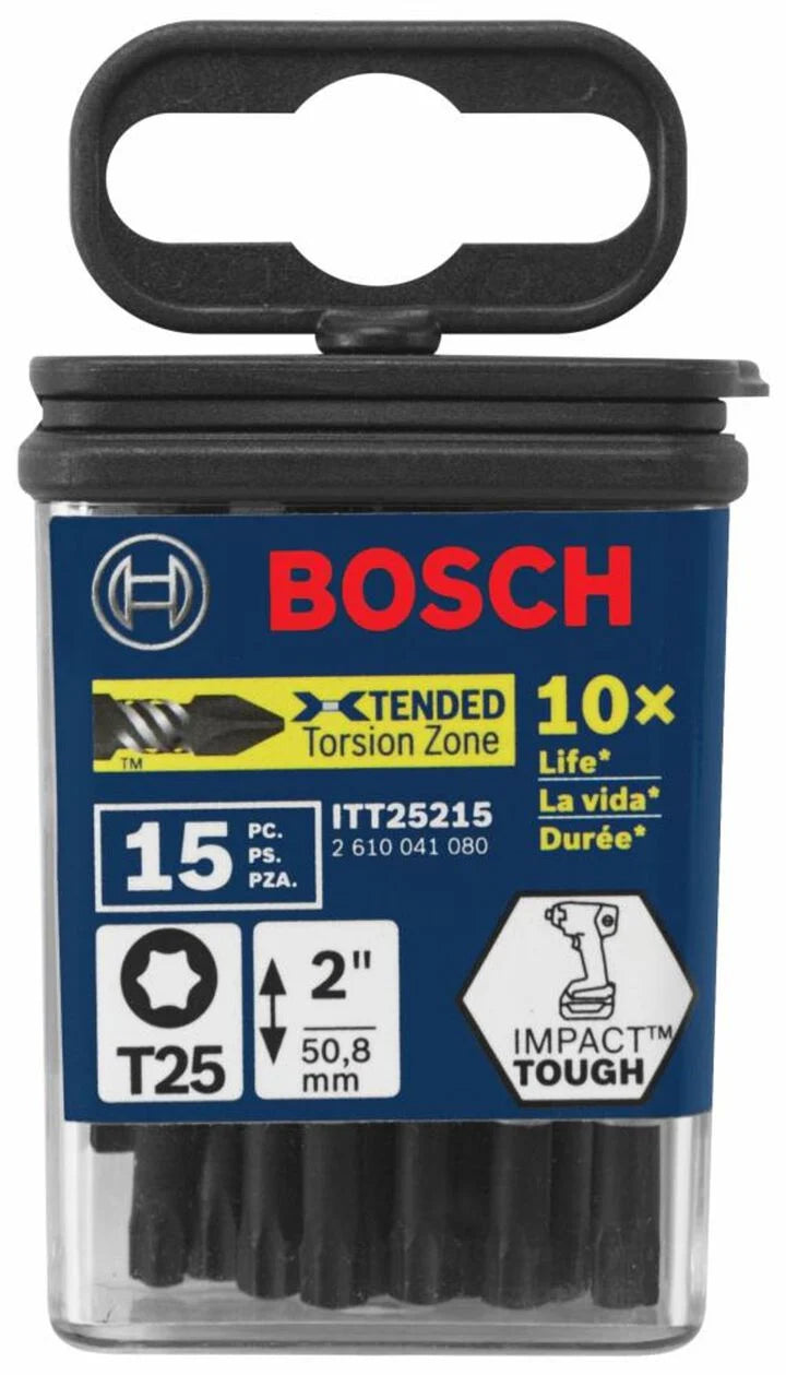 TORX #25 - IMPACT TOUGH™ INSERT BITS - 15 PACK