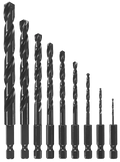 IMPACT TOUGH™ BLACK OXIDE DRILL BIT SETS - 9 PIECE