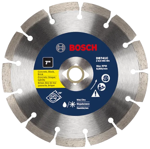 7" PREMIUM SEGMENTED RIM DIAMOND ABRASIVE BLADE